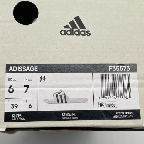 Adidas Adissage Slides Shoes Mens Size 6 Womens 7 F35573 Massage Sandals - Picture 7 of 7